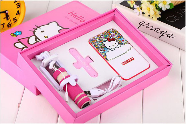 Bộ combo sạc dự phòng , cáp sạc và gậy tự sướng