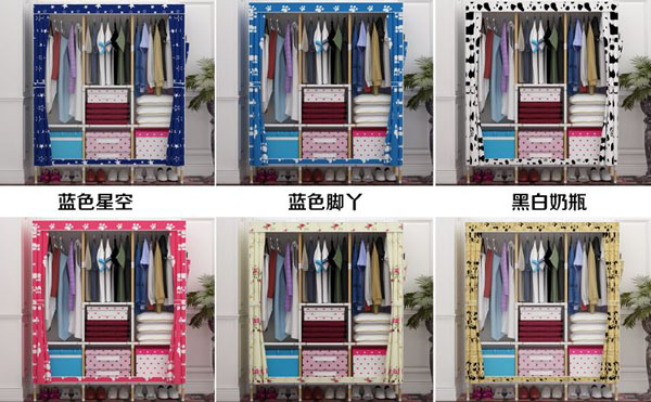 Tủ quần áo 3 buồng 8 ngăn khung gỗ chắc chắn