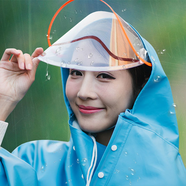 Áo mưa phản quang có kính che mặt