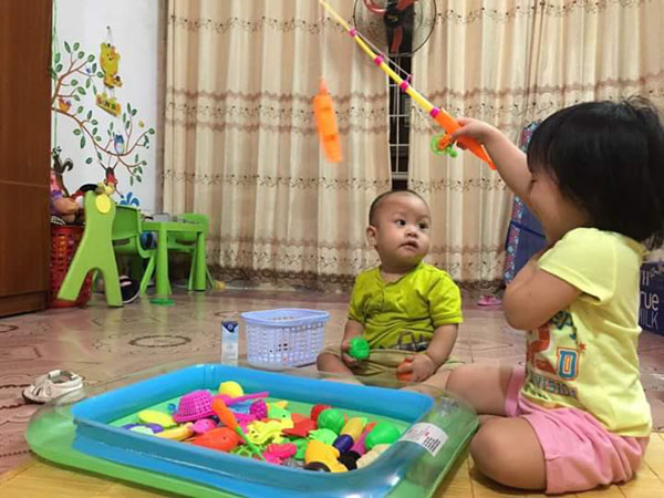 Bể phao câu cá cho bé