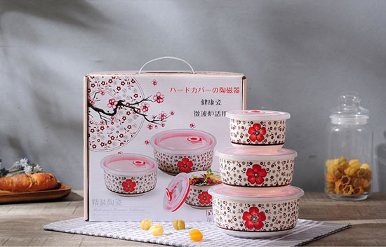Bộ 3 bát sứ có nắp hút chân không