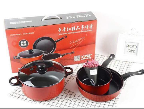 Bộ nồi 3 chiếc 2 vung dùng cho bếp từ