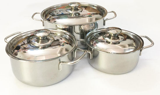 Bộ 3 nồi inox Sharp cho bếp từ