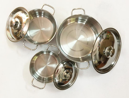 Bán buôn bộ 3 nồi inox Sharp cho bếp từ