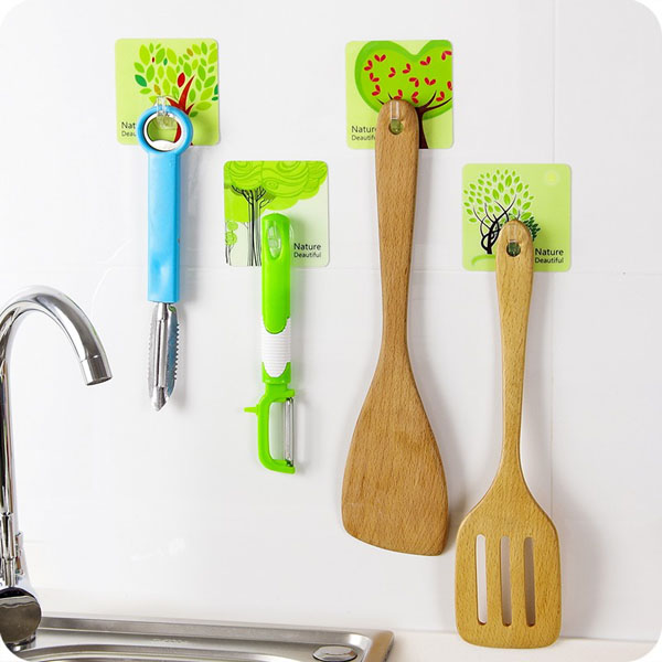 Bộ 4 móc treo đồ dính tường chịu lực