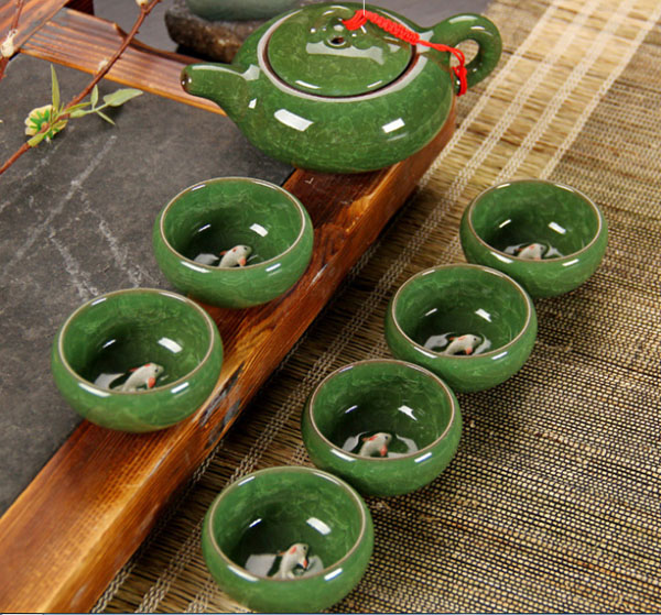 Bộ ấm chén hình cá 3D