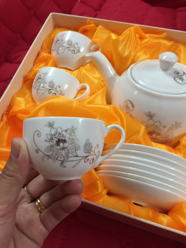 Bộ ấm chén trà ceramics Korea