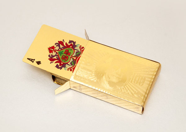 Bộ bài tây mạ vàng 24k