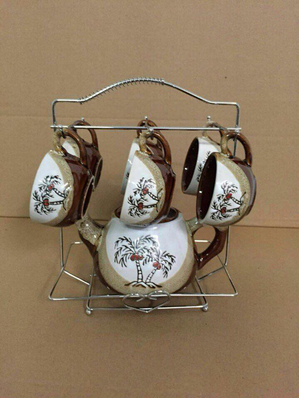Bộ bình tách trà Coffee Set bằng gốm sứ