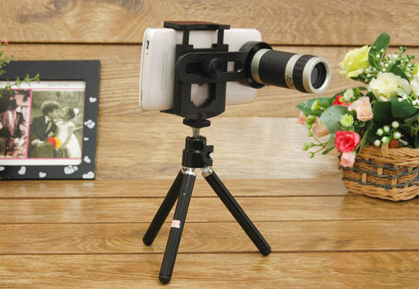Bộ chân đế Tripod và Lens Tele zoom 8x cho điện thoại