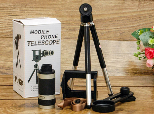 Bộ chân đế Tripod và Lens Tele zoom 8x cho điện thoại