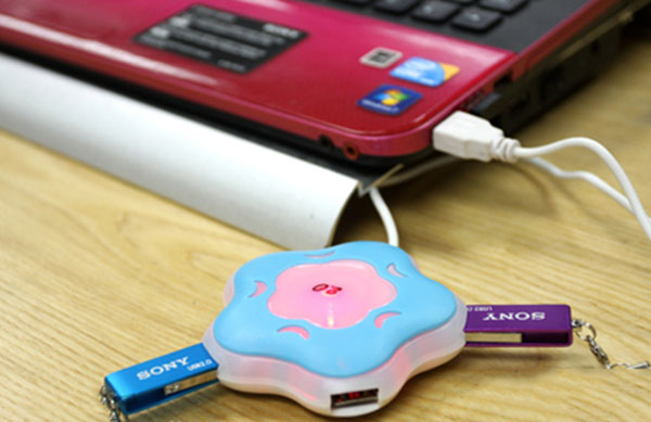 Bộ chia usb 4 cổng hình hoa độc đáo