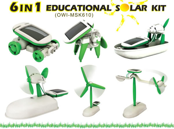 Bộ lắp ráp robot năng lượng mặt trời 6 in 1