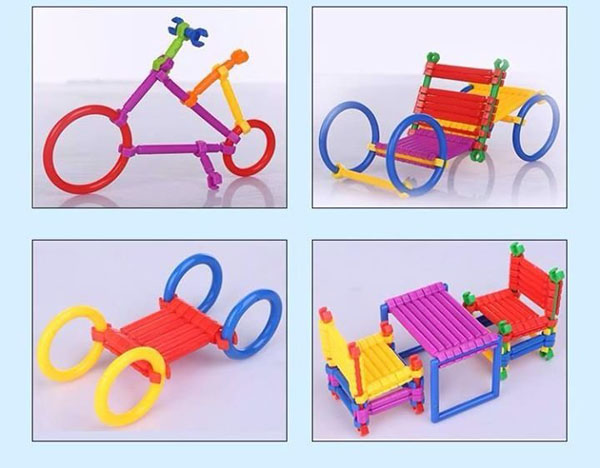 Bán sỉ bộ xếp hình que sáng tạo cho bé