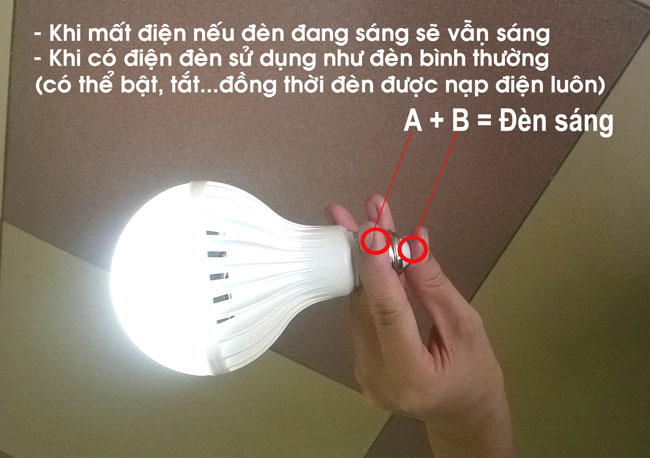 Bán buôn bóng đèn led tích điện Hòa An