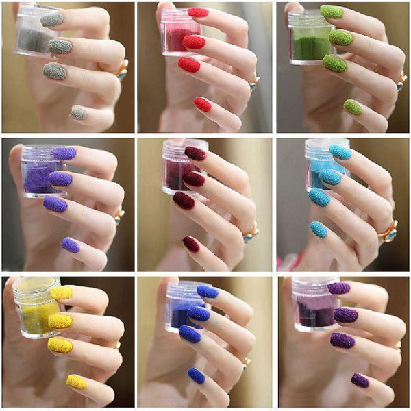 Bột nhung đắp móng tay , làm nail độc đáo