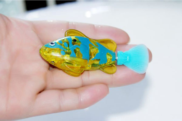 Bán buôn cá cảnh chạy pin có đèn led Robo Fish