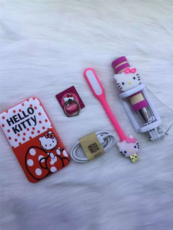 Bộ combo sạc dự phòng hello kitty