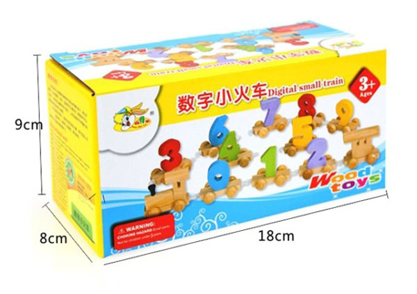 Bán sỉ đoàn tàu gỗ chở số cho bé vui học
