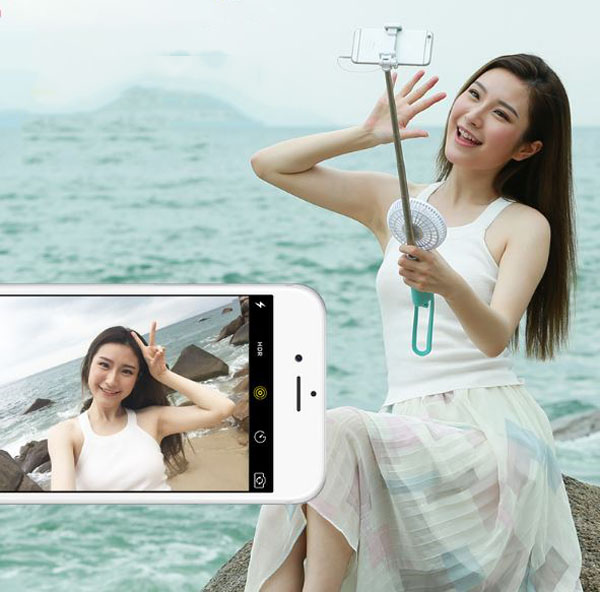 Bán sỉ gậy chụp hình tự sướng có quạt