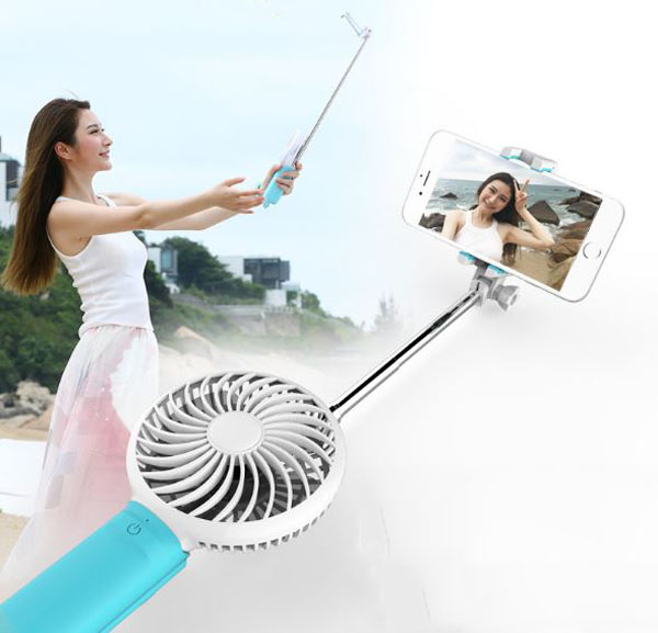 Gậy chụp hình tự sướng có quạt
