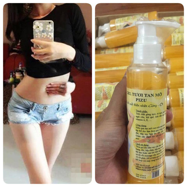 Gel gừng tan mỡ Pizu