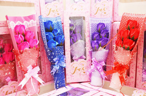 Hoa hồng sáp mẫu 5 bông