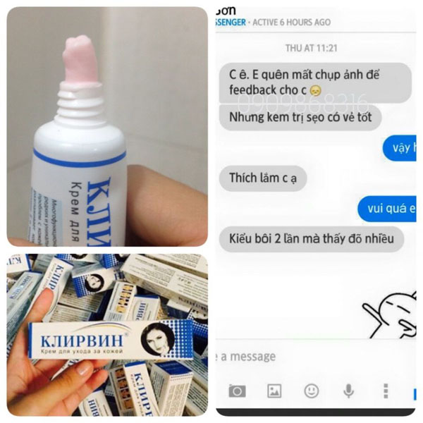Bán sỉ kem trị sẹo Klirvin - Nga
