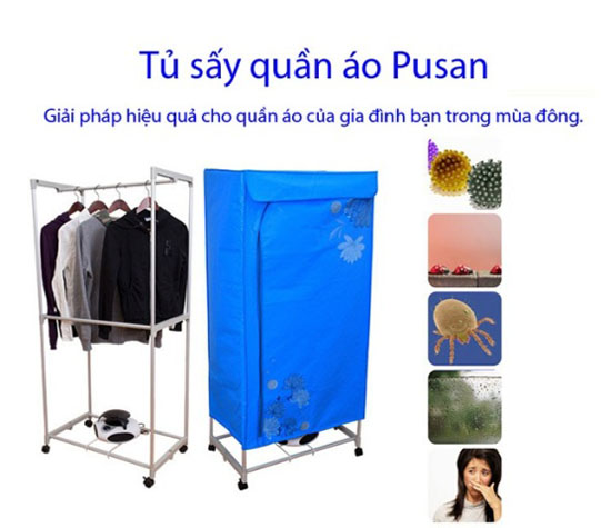 Tủ sấy quần áo Pusan P009 Hàn Quốc tiện dụng
