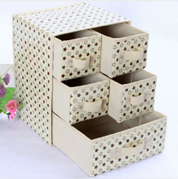 Tủ vải đựng đồ đa năng 3 tầng 5 ngăn
